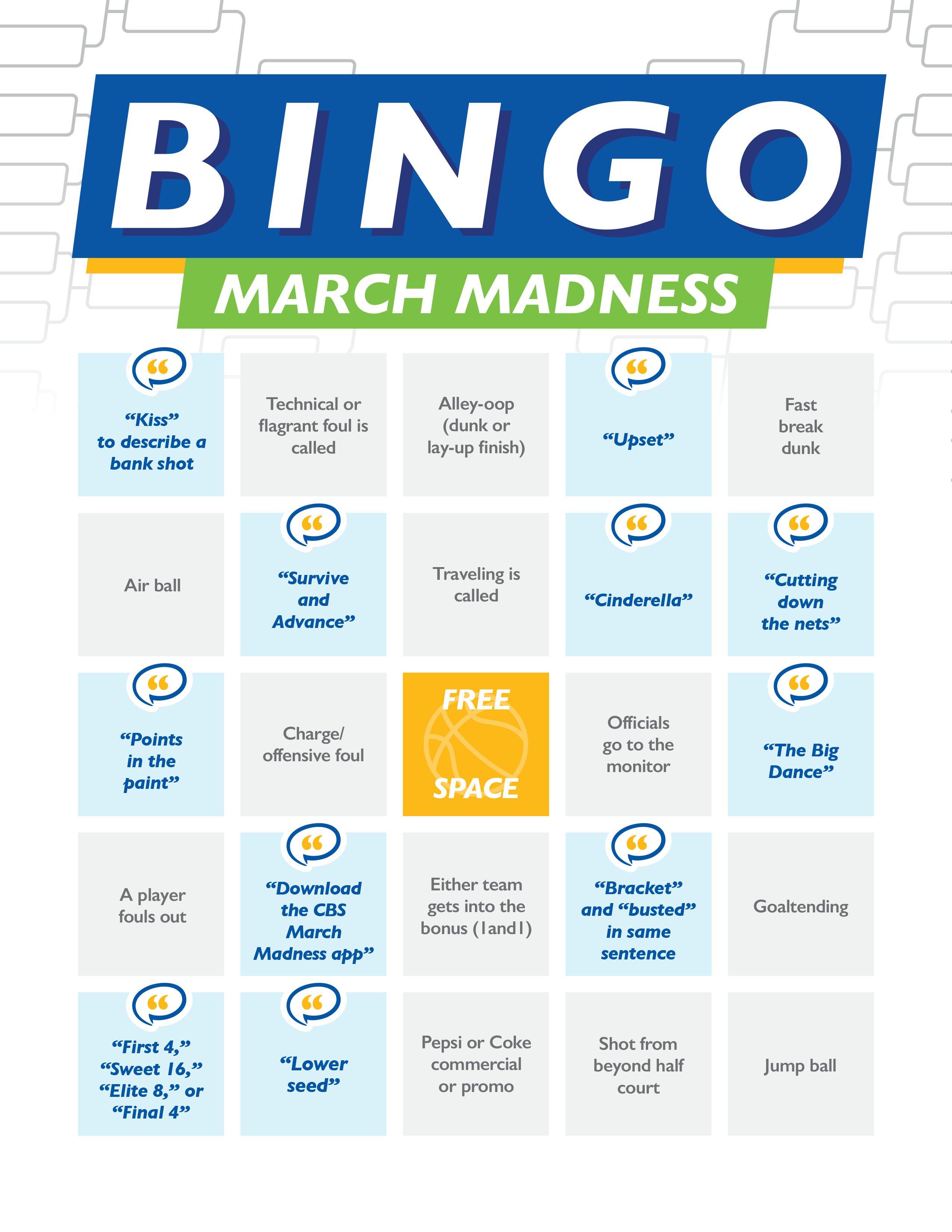 ImOn March Madness Bingo Card 2020